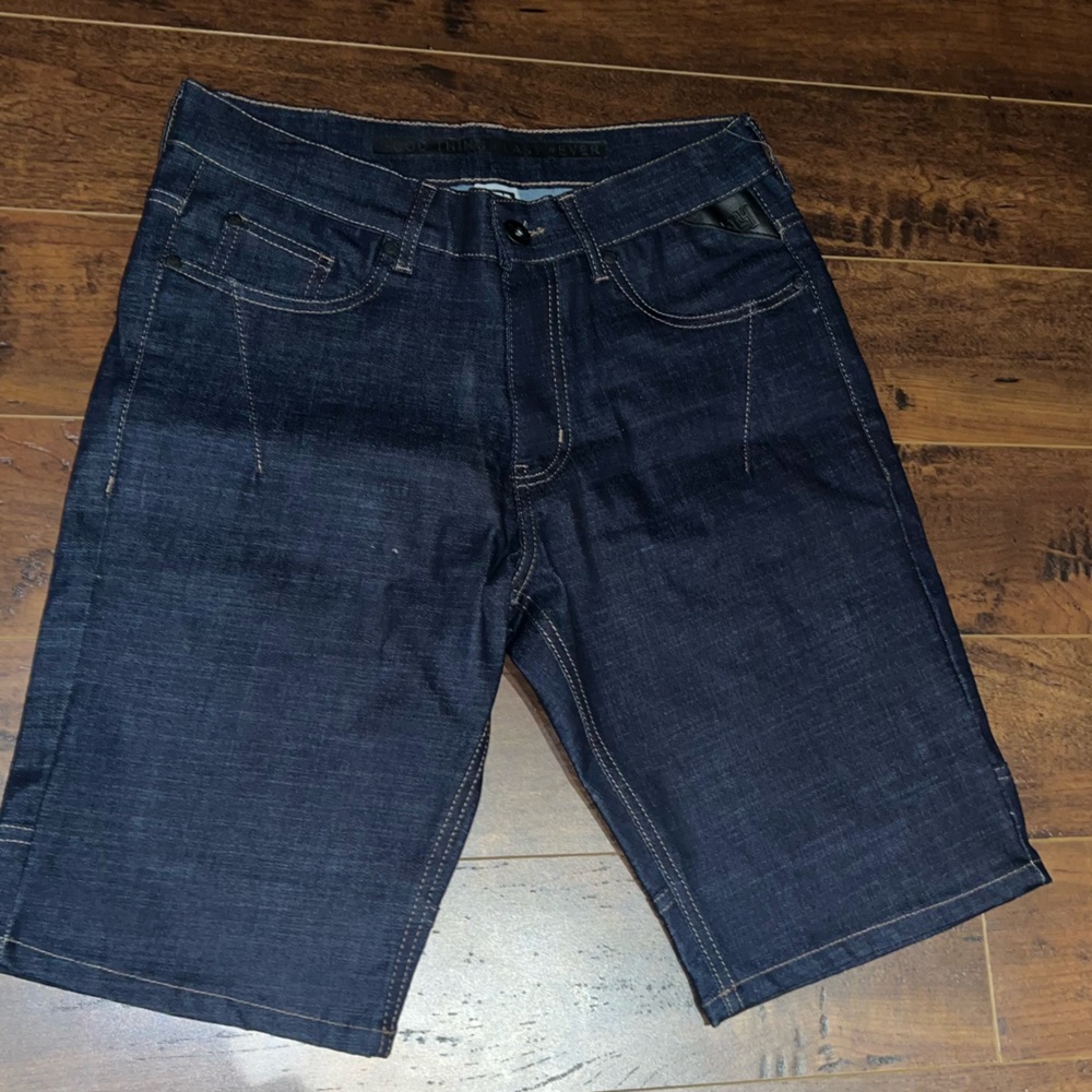 Dark Blue Denim Shorts